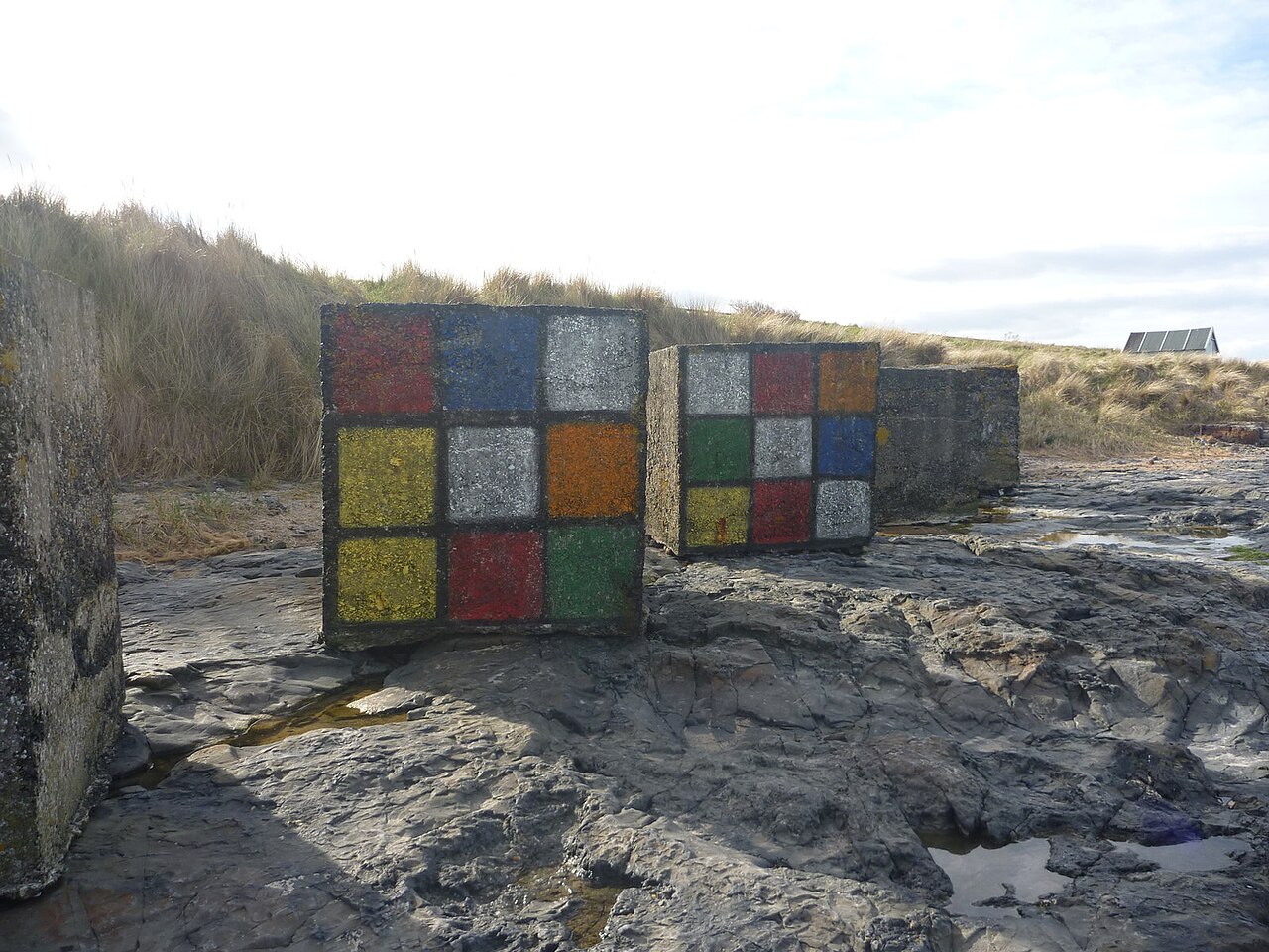 Coastal Northumberland, Rubik's Cubes, Harkess Rocks, Bamburgh